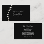 Diamond Black Bling Sieraden Winkel Gift Merchant Visitekaartje (Voorkant / Achterkant)