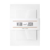  Diamond Black & Copper Bellyband Uitnodigingen Wikkel (Voorkant Voorbeeld)