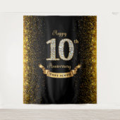 Diamond Black en Gold Jubileum achtergrond Wandkleed (Voorkant)