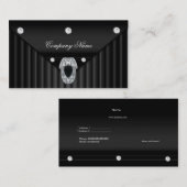Diamond Black Metal Look Zilver Visitekaartje (Voorkant / Achterkant)