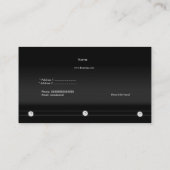 Diamond Black Metal Look Zilver Visitekaartje (Achterkant)