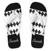 Diamond Black White - aangepast Teenslippers (Voetbed)