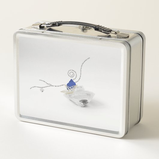 Diamond blauw zeeschelp gedicht kustkunstdoos (Achterkant)