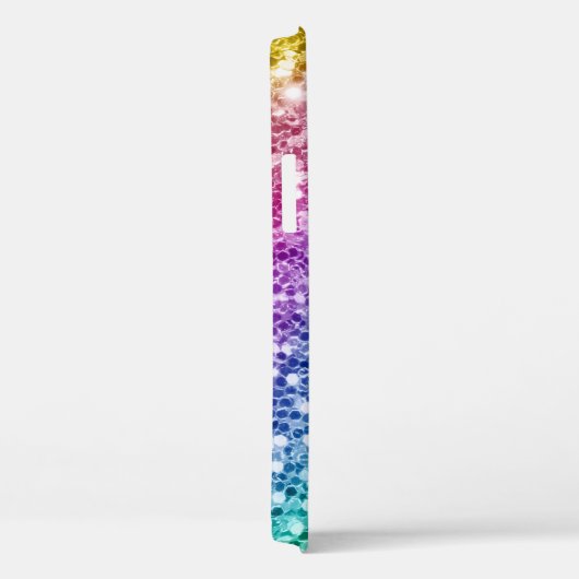 Diamond Bling Glitter Calligrafie Name Rainbow Case-Mate iPhone Case (Achterkant / Rechts)