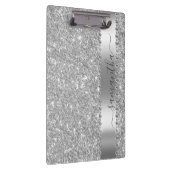 Diamond Bling Glitter Calligraphy Name Roos Gold Klembord (Rechts)