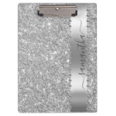 Diamond Bling Glitter Calligraphy Name Roos Gold Klembord (Voorkant)