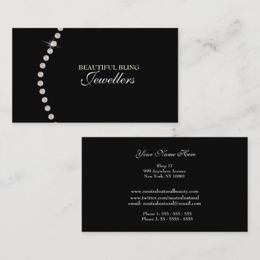 Diamond Bling Jewel Store Visitekaartje (Voorkant / Achterkant)