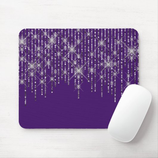 Diamond Bling on Purple Mouse Pad Muismat (Met muis)