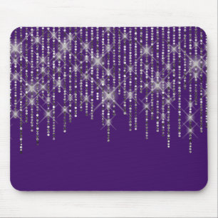 Diamond Bling on Purple Mouse Pad Muismat