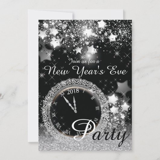Diamond Bling Oudejaarsavond Party Kaart (Voorkant)