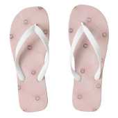 Diamond Bling Pink Tufed Leather Flipflop Sandalen Teenslippers (Voetbed)