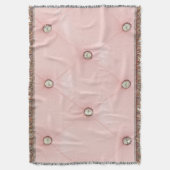 Diamond Bling Pink Tufed Leather Throw Blanket Deken (Voorkant Verticaal)