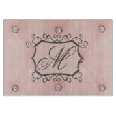 Diamond Bling Roze Getuft Glas Snijplank (Voorkant)