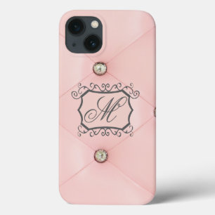 Diamond Bling Roze Getuft lederen juweel iPad Case