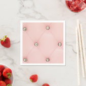 Diamond Bling Roze Getuft lederen juwelenservetten Servet (Insitu)