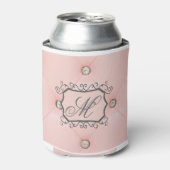 Diamond Bling Roze Getufte Koozie Can Holder (Blikje Voorkant)