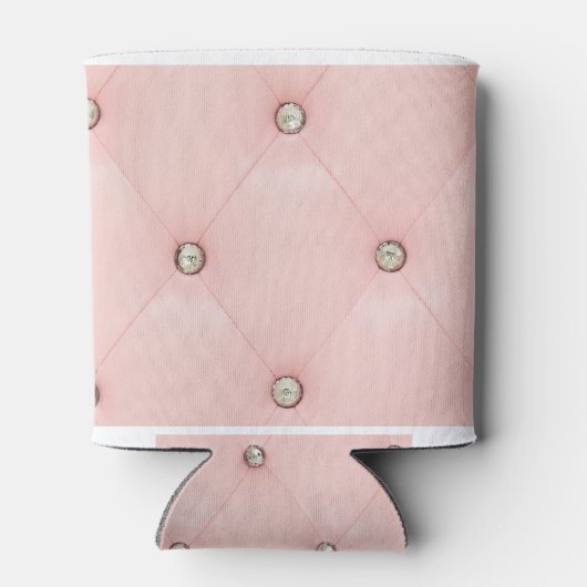 Diamond Bling Roze Getufte Koozie Can Holder (Achterkant)