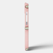 Diamond Bling Roze Getufte Lederen iPad Air Case (Achterkant / Links)