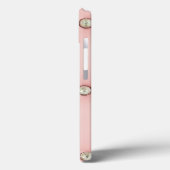 Diamond Bling Roze Getufte Lederen iPad Mini Case (Achterkant / Links)