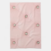 Diamond Bling Roze Tufted Keuken Dish Handdoek (Verticaal)