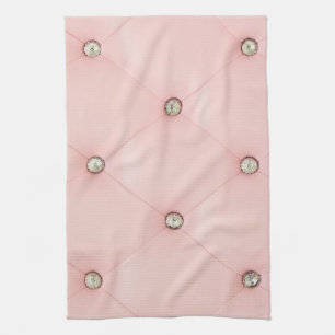 Diamond Bling Roze Tufted Keuken Dish Handdoek