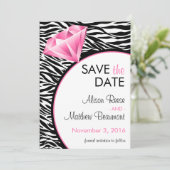 Diamond Bling Save the Date (Staand voorkant)