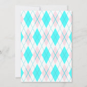 Diamond Blocks baby shower-uitnodiging Kaart (Achterkant)