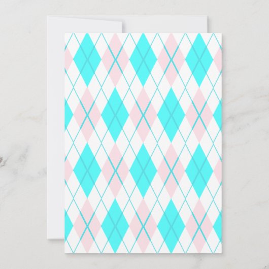 Diamond Blocks baby shower-uitnodiging Kaart (Achterkant)