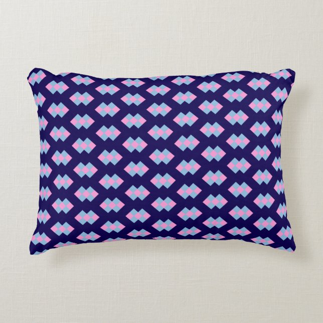 Diamond Blue Accent Pillow Accent Kussen (Voorkant)