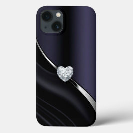 Diamond blue Black Hoesje-Mate iPhone Case