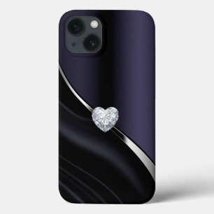 Diamond blue Black Hoesje-Mate iPhone Case