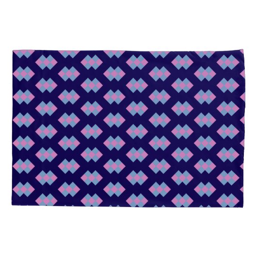 Diamond Blue Pillowcase Kussensloop (Achterkant-Links)