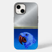 Diamond Blue Sparkle Parrot Bird Lover Case (Achterkant)