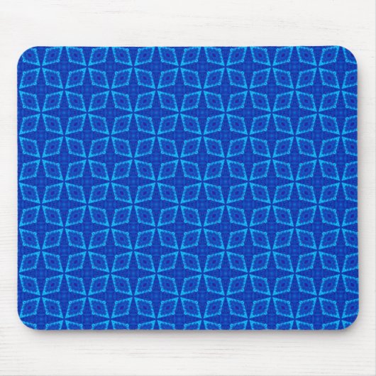 Diamond Blues Abstract Pattern Mousepad Muismat (Voorkant)