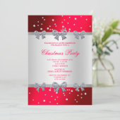 Diamond Bogen & Zilveren Kralen Kerstmis Kaart (Staand voorkant)