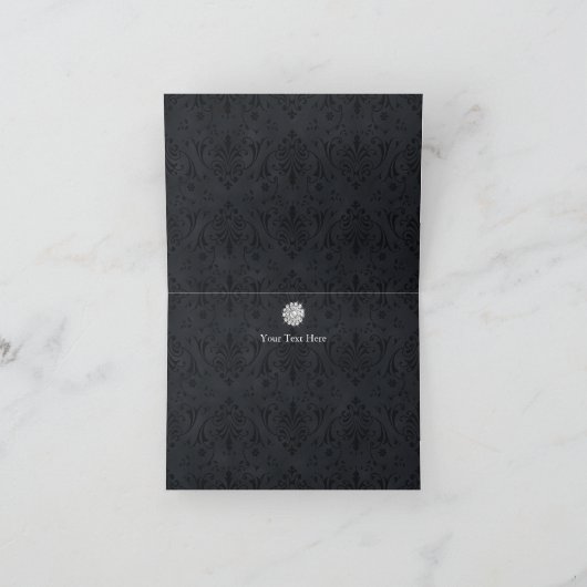 Diamond Boog & Damast 25e Verjaardag Bedankt (Binnen)