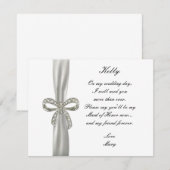 Diamond Boog Trouwmeisje van de Bruid kaart (Voorkant / Achterkant)