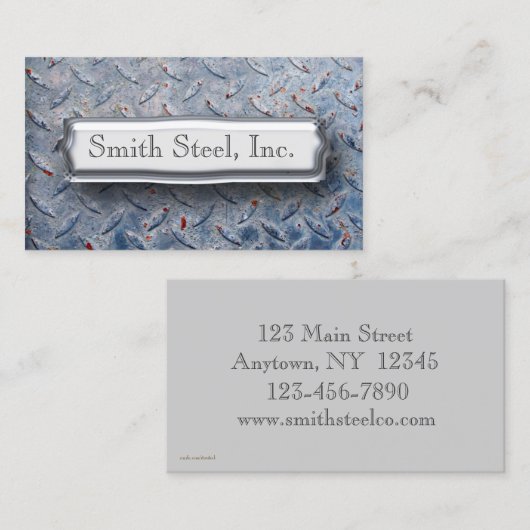 Diamond Bord Blue Visitekaartje (Voorkant / Achterkant)