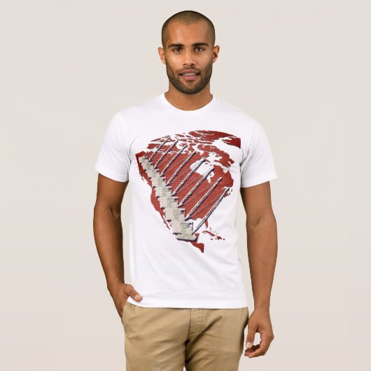 DIAMOND BORD CRANE BRICK US MAP T-SHIRT (Voorkant volledig)