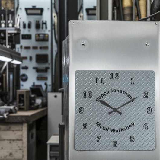 Diamond Bord Faux Metal Lug Pattern Custom Squar Vierkante Klok