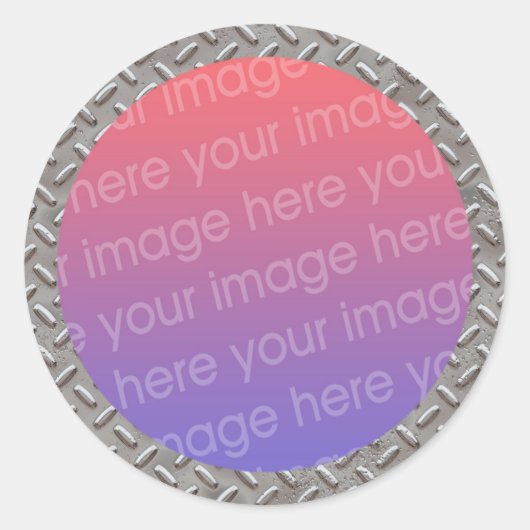 Diamond bord foto lijst ronde sticker (Voorkant)