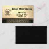 Diamond Bord Metal Handyman Maintenance Business Visitekaartje (Voorkant / Achterkant)