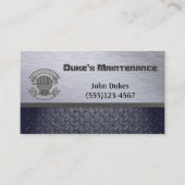 Diamond Bord Metal Handyman Maintenance Visitekaartje (Voorkant)