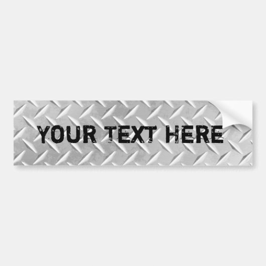 Diamond Bord Metal Pattern Bumpersticker (Voorkant)