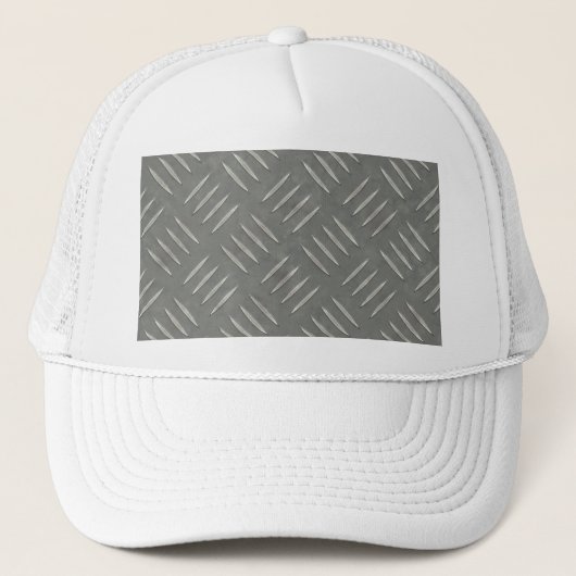 Diamond Bord Roestvrij staal, getextureerd Trucker Pet (Voorkant)