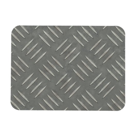 Diamond Bord Roestvrij staal Textured Magneet (Horizontaal)