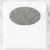 Diamond Bord Roestvrij staal Textured Ovale Sticker (Tas)