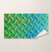 Diamond Bord Steel Green and Blue Bad Handdoek (Handdoek)