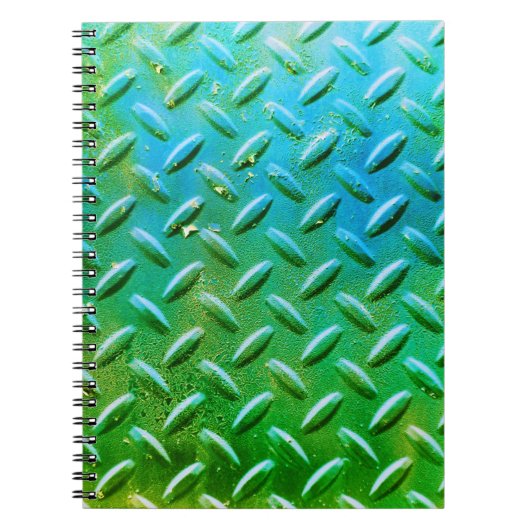Diamond Bord Steel Green and Blue Notitieboek (Voorkant)