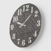 Diamond Bord Steel Industrial look Grote Klok (Hoek)